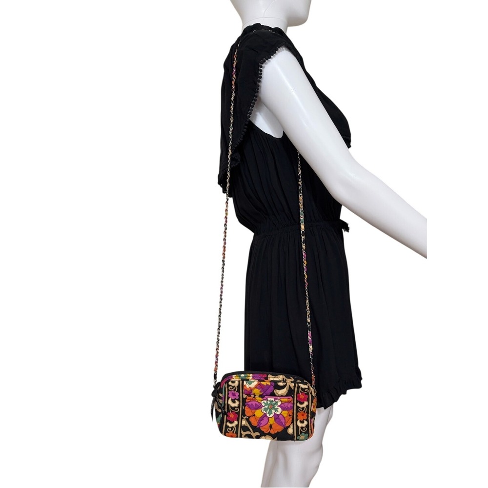 Vera Bradley Quilted Floral Mini Crossbody Shoulder Chain Bag Purse